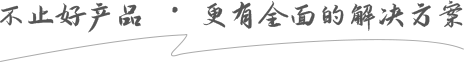 不止(zhǐ)好産(chǎn)品(pǐn) · 更有全面的解決(jué)方案(àn)